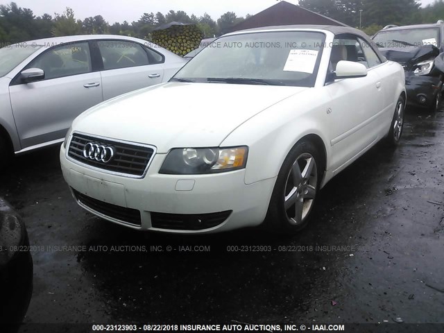 WAUAC48H15K011465 - 2005 AUDI A4 1.8 CABRIOLET WHITE photo 2