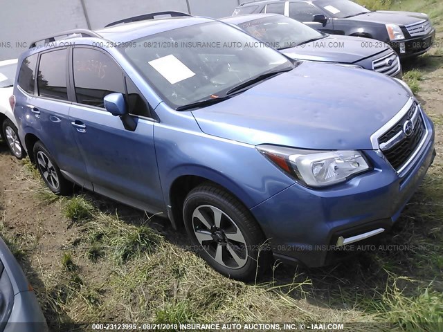 JF2SJAEC7JG515229 - 2018 SUBARU FORESTER 2.5I PREMIUM BLUE photo 1