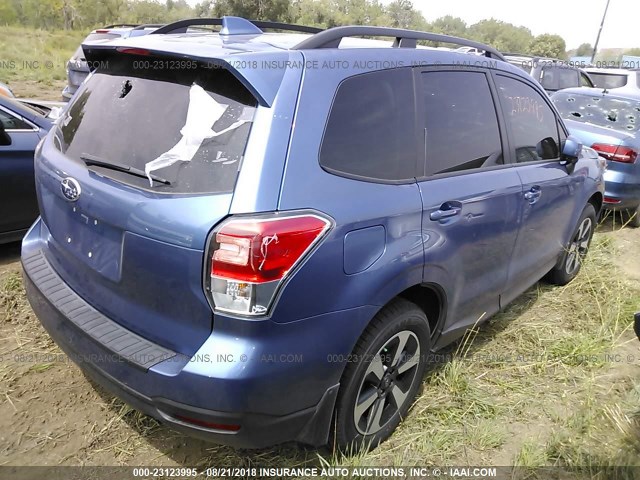 JF2SJAEC7JG515229 - 2018 SUBARU FORESTER 2.5I PREMIUM BLUE photo 4