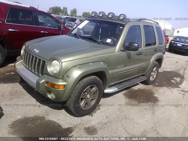 1J4GK38K12W333320 - 2002 JEEP LIBERTY RENEGADE GREEN photo 2