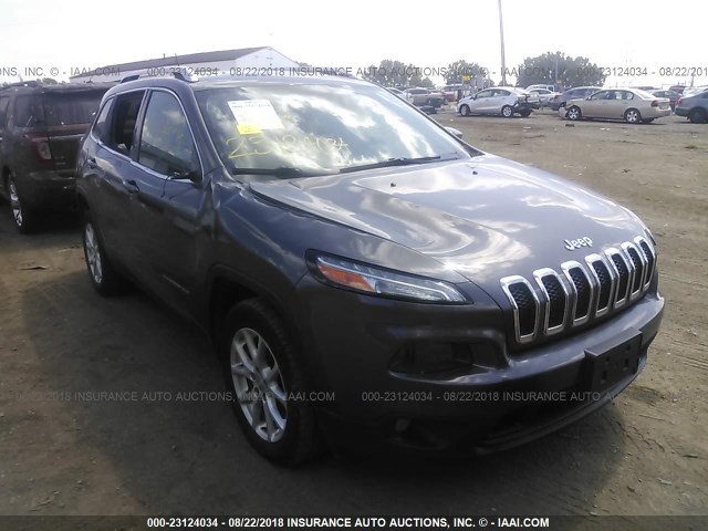 1C4PJLCB4EW182753 - 2014 JEEP CHEROKEE LATITUDE GRAY photo 1