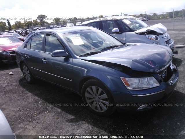 5NPEU46F29H545355 - 2009 HYUNDAI SONATA SE/LIMITED BLUE photo 1