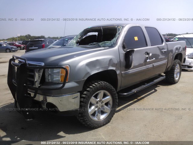 3GTP2VE74DG154661 - 2013 GMC SIERRA K1500 SLE GRAY photo 2