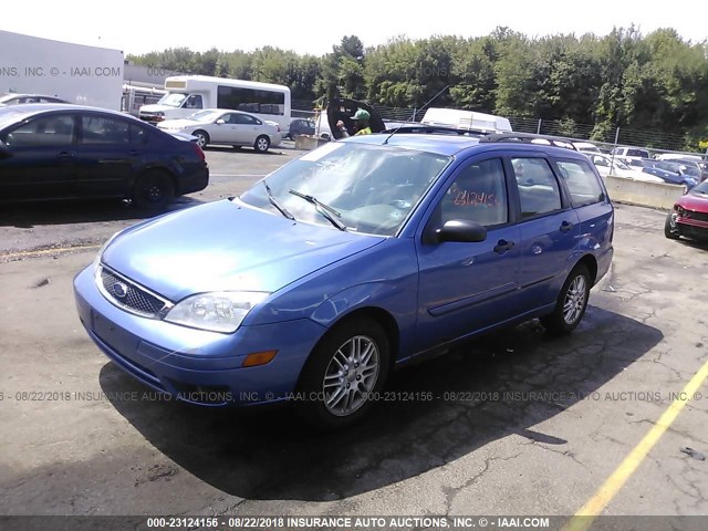 1FAFP36N35W219281 - 2005 FORD FOCUS ZXW BLUE photo 2