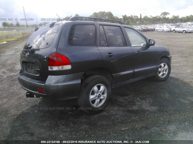 KM8SC13DX6U098696 - 2006 HYUNDAI SANTA FE GLS/LIMITED Pewter photo 4