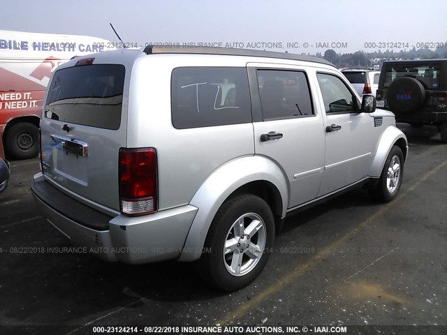 1D8GT58K77W666550 - 2007 DODGE NITRO SLT SILVER photo 4