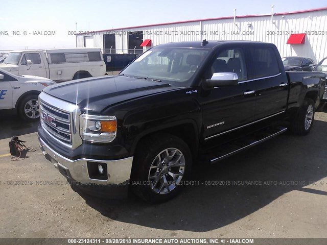 3GTU2VEC2EG363575 - 2014 GMC SIERRA K1500 SLT BLACK photo 2