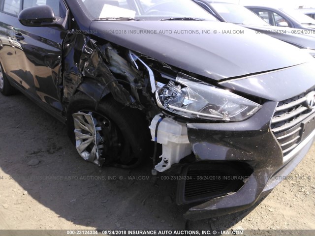 3KPC24A31JE012769 - 2018 HYUNDAI ACCENT SEL BLACK photo 6