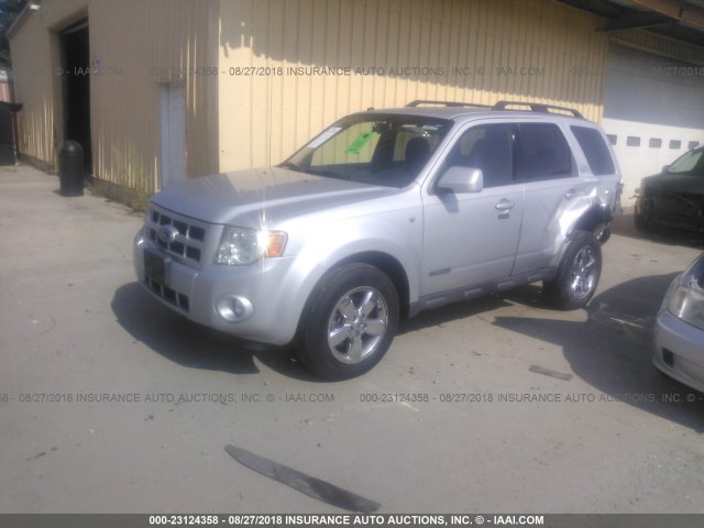 1FMCU94168KC19193 - 2008 FORD ESCAPE LIMITED GRAY photo 2