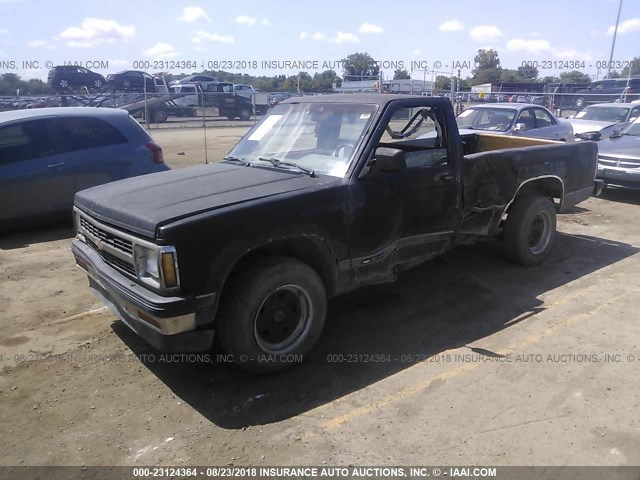 1GCCS14Z3M2169252 - 1991 CHEVROLET S TRUCK S10 BLACK photo 2