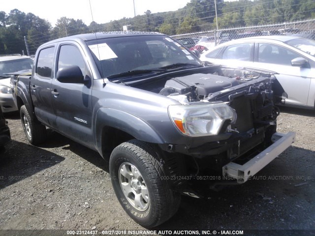 5TFJU4GN7CX013163 - 2012 TOYOTA TACOMA DOUBLE CAB PRERUNNER GRAY photo 1