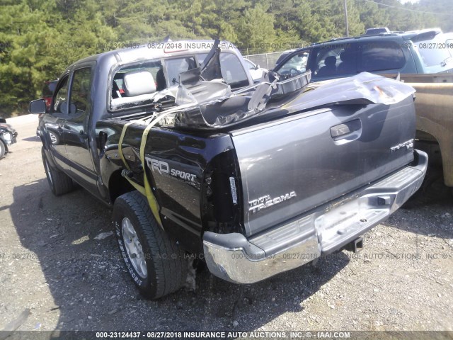 5TFJU4GN7CX013163 - 2012 TOYOTA TACOMA DOUBLE CAB PRERUNNER GRAY photo 3