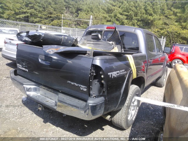 5TFJU4GN7CX013163 - 2012 TOYOTA TACOMA DOUBLE CAB PRERUNNER GRAY photo 4