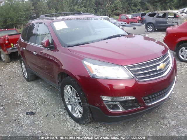 1GNKRGKD4DJ124609 - 2013 CHEVROLET TRAVERSE LT RED photo 1