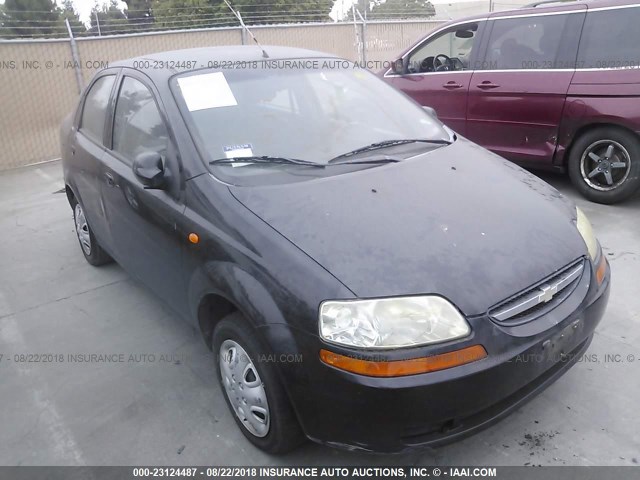 KL1TJ52654B255978 - 2004 CHEVROLET AVEO LS BLACK photo 1