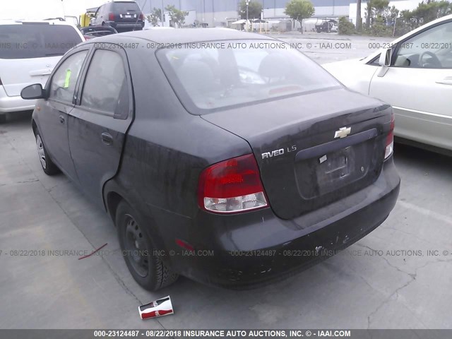 KL1TJ52654B255978 - 2004 CHEVROLET AVEO LS BLACK photo 3