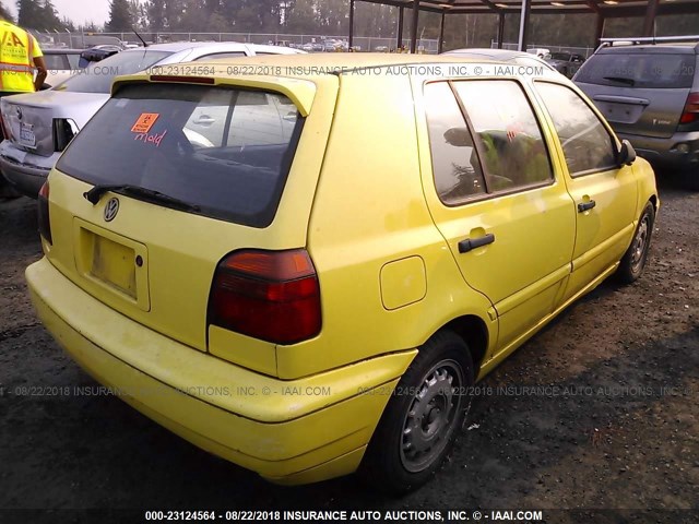 3VWFA81H7RM054297 - 1994 VOLKSWAGEN GOLF III GL YELLOW photo 4