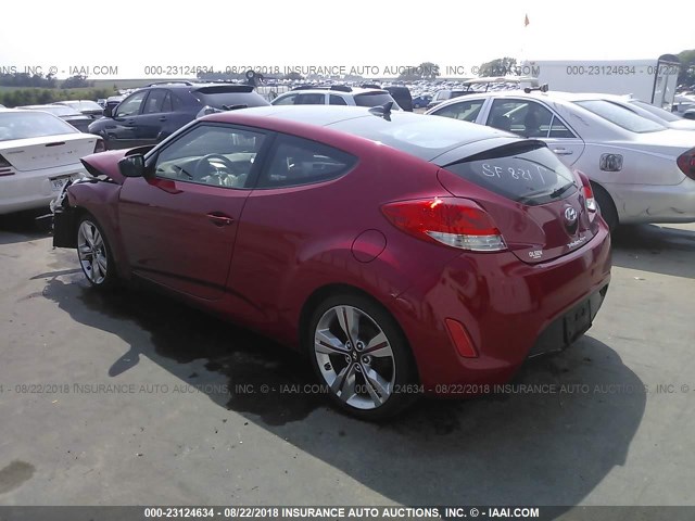 KMHTC6AD4DU170879 - 2013 HYUNDAI VELOSTER RED photo 3