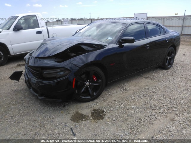 2C3CDXCT2GH222291 - 2016 DODGE CHARGER R/T BLACK photo 2