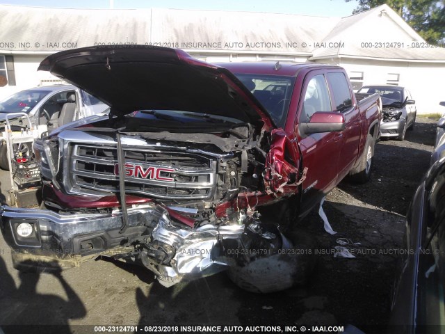 3GTU2UEC3EG171219 - 2014 GMC SIERRA K1500 SLE RED photo 2