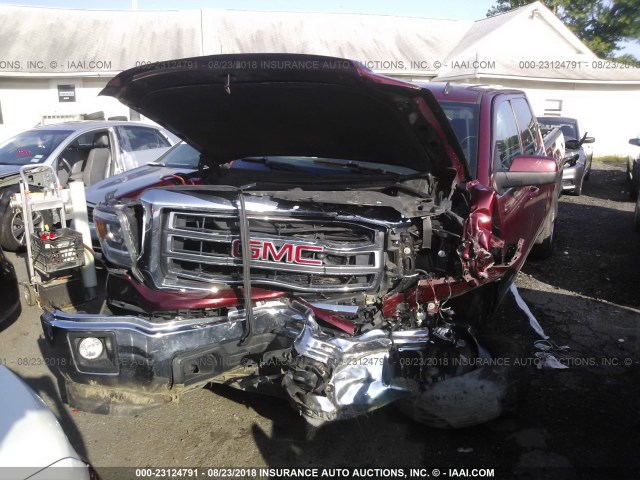 3GTU2UEC3EG171219 - 2014 GMC SIERRA K1500 SLE RED photo 6