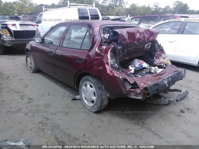 1NXBR12E8XZ253644 - 1999 TOYOTA COROLLA VE/CE/LE 栗色 照片 3