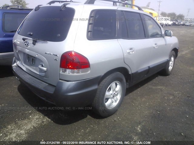 KM8SC13D86U108898 - 2006 HYUNDAI SANTA FE GLS/LIMITED SILVER photo 4