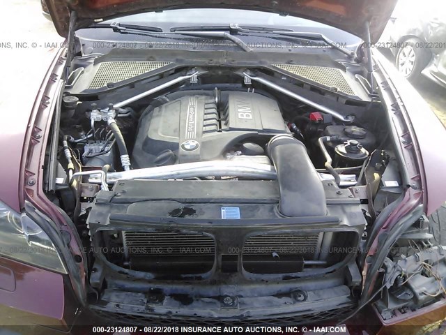 5UXFG2C55BLX07670 - 2011 BMW X6 XDRIVE35I RED photo 10