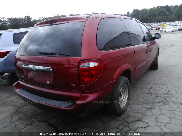 2C4GP34352R578622 - 2002 CHRYSLER TOWN & COUNTRY EL RED photo 4