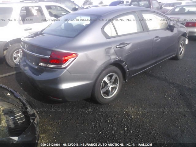 19XFB2F71FE267636 - 2015 HONDA CIVIC SE GRAY photo 4