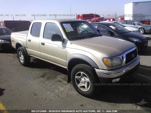 5TEHN72N71Z838954 - 2001 TOYOTA TACOMA DOUBLE CAB GOLD photo 1