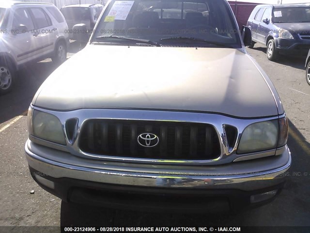 5TEHN72N71Z838954 - 2001 TOYOTA TACOMA DOUBLE CAB GOLD photo 6