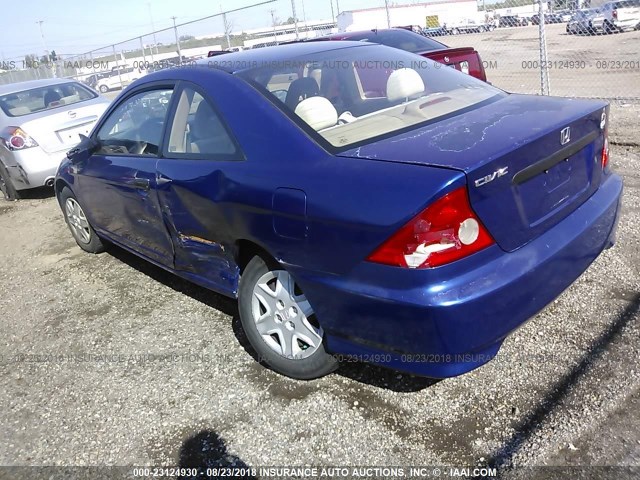 1HGEM221X5L000042 - 2005 HONDA CIVIC DX VP BLUE photo 3