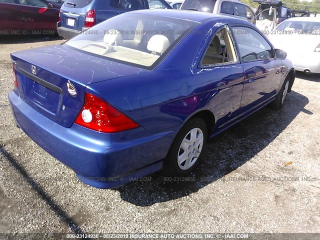 1HGEM221X5L000042 - 2005 HONDA CIVIC DX VP Mavi foto 4