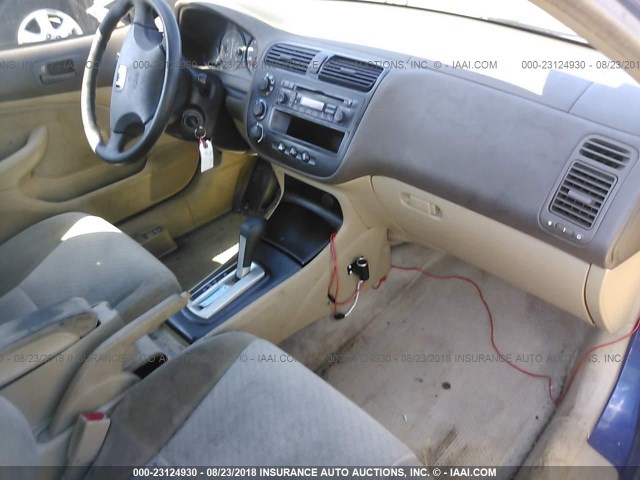 1HGEM221X5L000042 - 2005 HONDA CIVIC DX VP Mavi foto 5