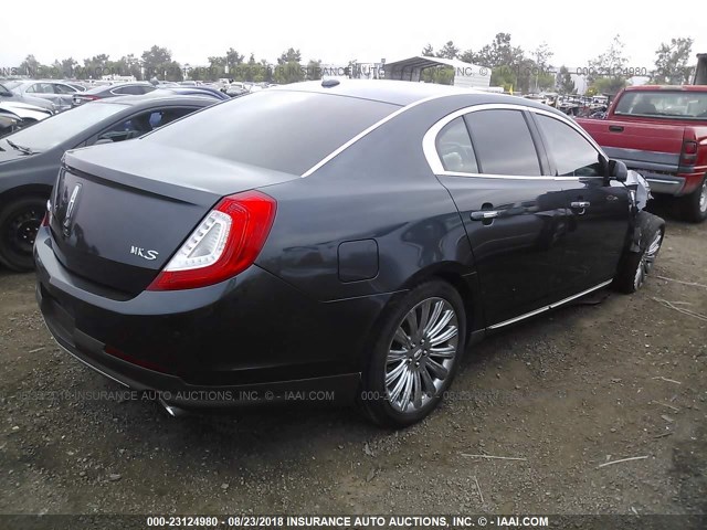 1LNHL9DK9DG616038 - 2013 LINCOLN MKS GRAY photo 4