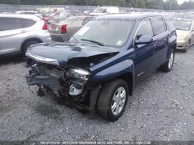 2GKALMEK3G6117848 - 2016 GMC TERRAIN SLE BLUE photo 2