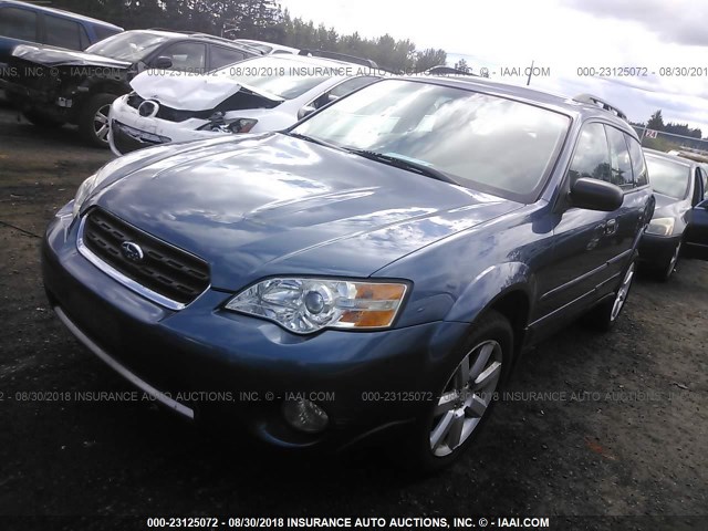 4S4BP61C167300951 - 2006 SUBARU LEGACY OUTBACK 2.5I BLUE photo 2