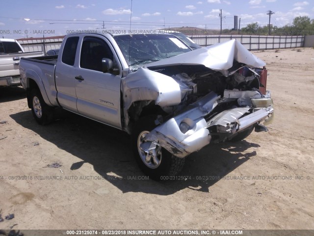 5TETU62N66Z244953 - 2006 TOYOTA TACOMA PRERUNNER ACCESS CAB SILVER photo 1