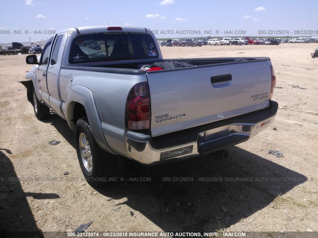 5TETU62N66Z244953 - 2006 TOYOTA TACOMA PRERUNNER ACCESS CAB SILVER photo 3