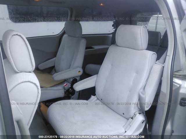 5N1BV28U85N101659 - 2005 NISSAN QUEST S/SE/SL SILVER photo 8