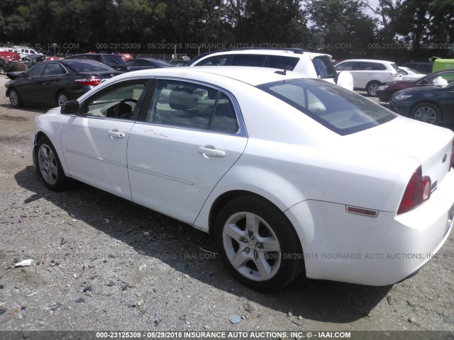 1G1ZG57B29F170130 - 2009 CHEVROLET MALIBU LS 白色 照片 3