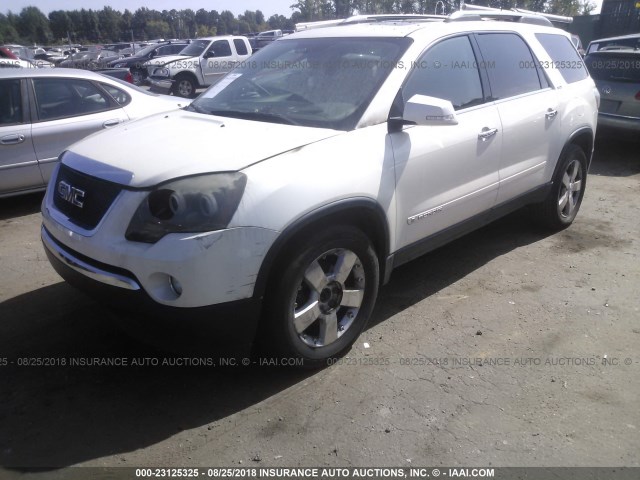 1GKER33747J131978 - 2007 GMC ACADIA SLT-2 WHITE photo 2