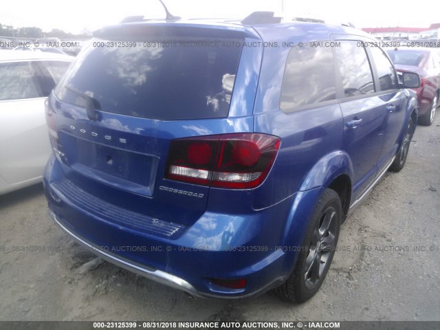 3C4PDCGG9FT543317 - 2015 DODGE JOURNEY CROSSROAD BLUE photo 4