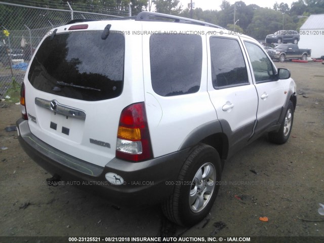 4F2CU08112KM58412 - 2002 MAZDA TRIBUTE LX/ES 白色 照片 4