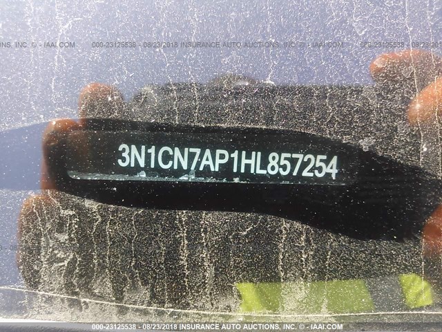 3N1CN7AP1HL857254 - 2017 NISSAN VERSA S/S PLUS/SV/SL ლურჯი ფოტო 9