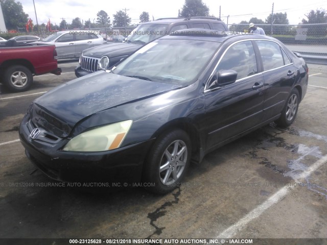 1HGCM66574A051133 - 2004 HONDA ACCORD EX BLACK photo 2