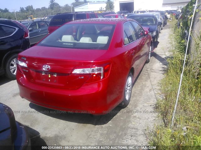 4T4BF1FK3CR187478 - 2012 TOYOTA CAMRY SE/LE/XLE 红色 照片 4