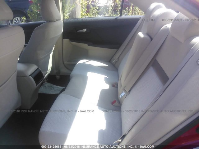 4T4BF1FK3CR187478 - 2012 TOYOTA CAMRY SE/LE/XLE 红色 照片 8