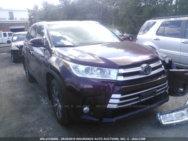 5TDJZRFH2HS408617 - 2017 TOYOTA HIGHLANDER SE/XLE MAROON photo 1